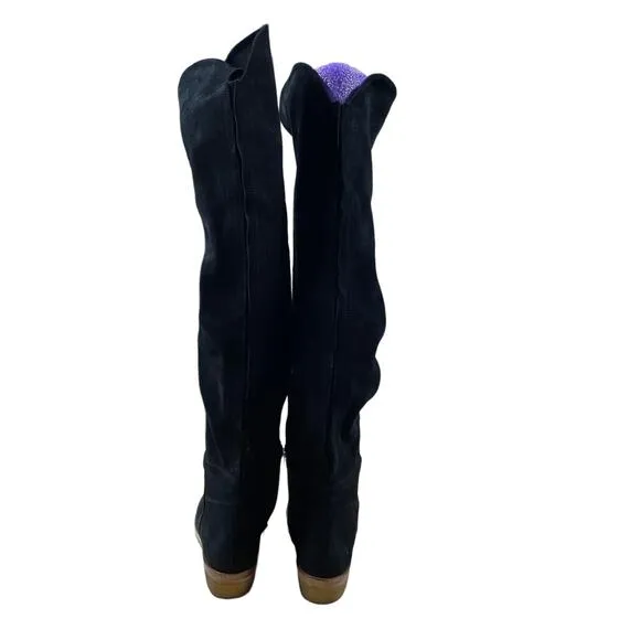 Free People Banks Over the Knee Boots Black Women's Size 38.5 (US 8.5) EUC