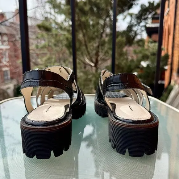 Free People Intentionally Blank Haddie Dad Fisherman Sandals Shoes Black
