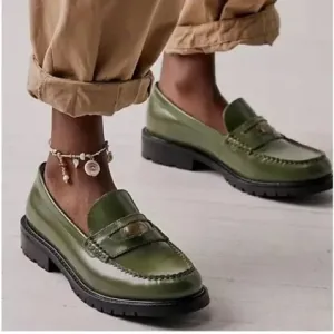 Free people leather  loafers NEW