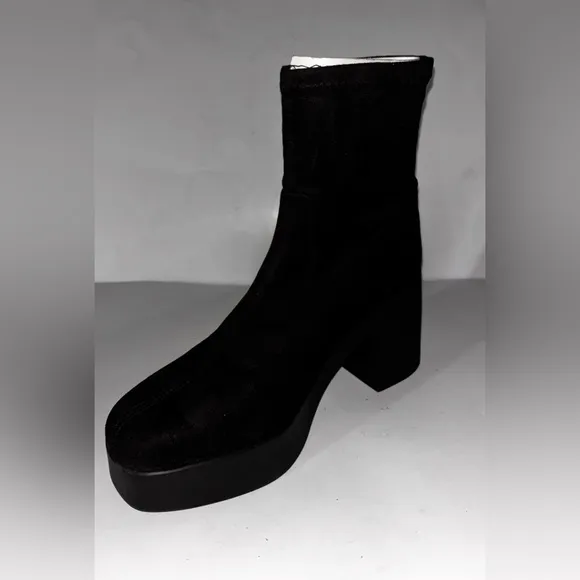 Free People Marlowe Classic Vegan Leather Platform Boots Empire 40 (10) NEW