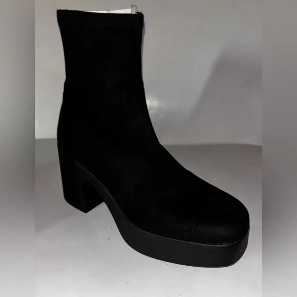 Free People Marlowe Classic Vegan Leather Platform Boots Empire 40 (10) NEW