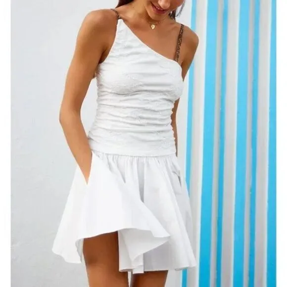 FREE PEOPLE NWT Gaia Skirt / Optic White - XS