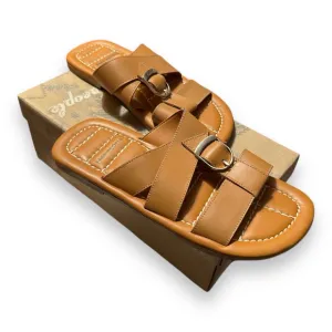 Free People Sloan Buckle Sandals, Brown, Size 7.5 cinnamon clay