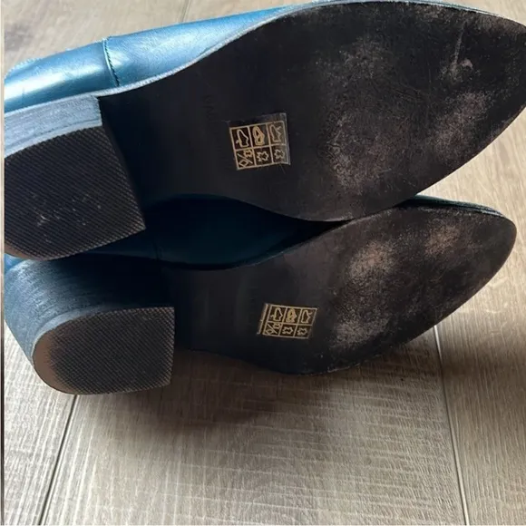 Free People Blue Charm Double V Ankle Boots US 6.5