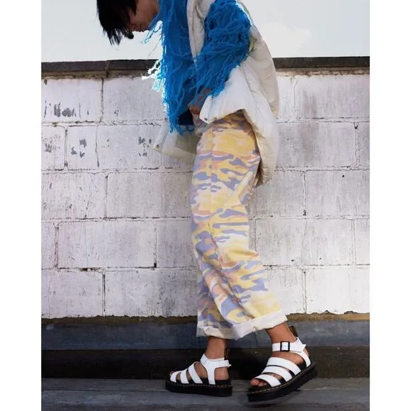 Free People x Dr. Martens Blaire Hydro Leather Flatform Gladiator Sandals