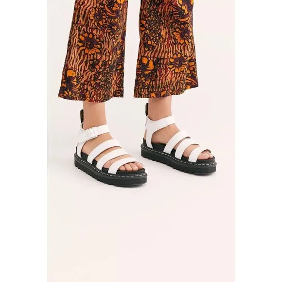 Free People x Dr. Martens Blaire Hydro Leather Flatform Gladiator Sandals