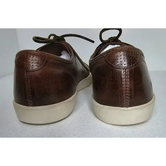 Frye Brett Brown Distressed Leather Lace Up Low Sneakers Men's Size 13