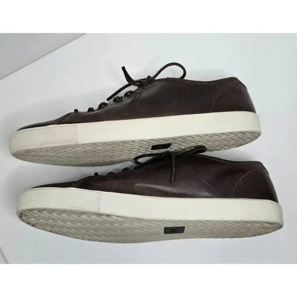 Frye Brett Brown Distressed Leather Lace Up Low Sneakers Men's Size 13