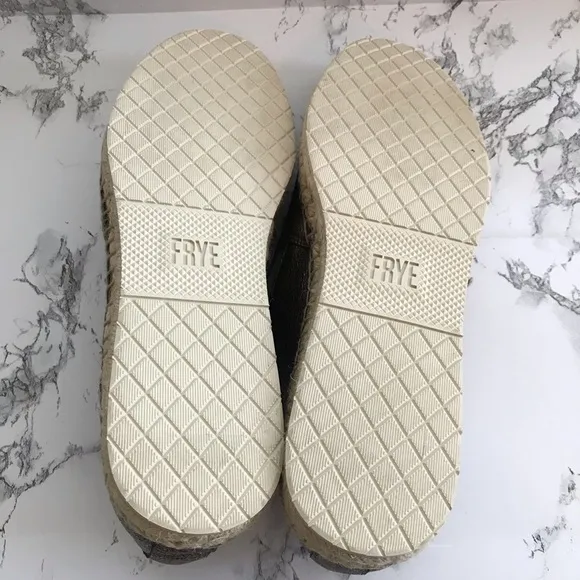 Frye Isbel Espadrilles metallic leather 9 bronze flat comfort