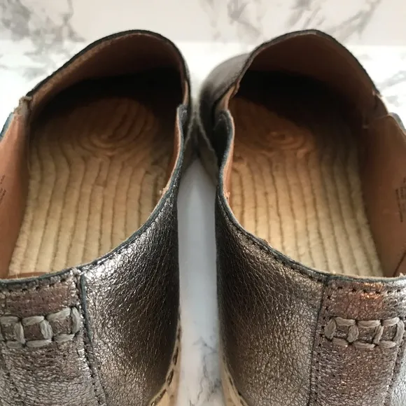 Frye Isbel Espadrilles metallic leather 9 bronze flat comfort