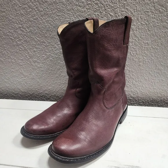 FRYE Marco Roper Dark Brown Leather Men's Western/Boho Boots 87982 Sz 11D