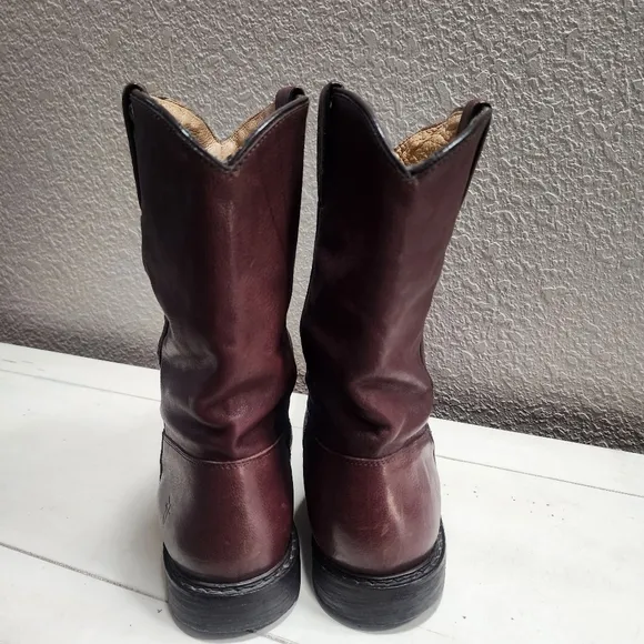 FRYE Marco Roper Dark Brown Leather Men's Western/Boho Boots 87982 Sz 11D