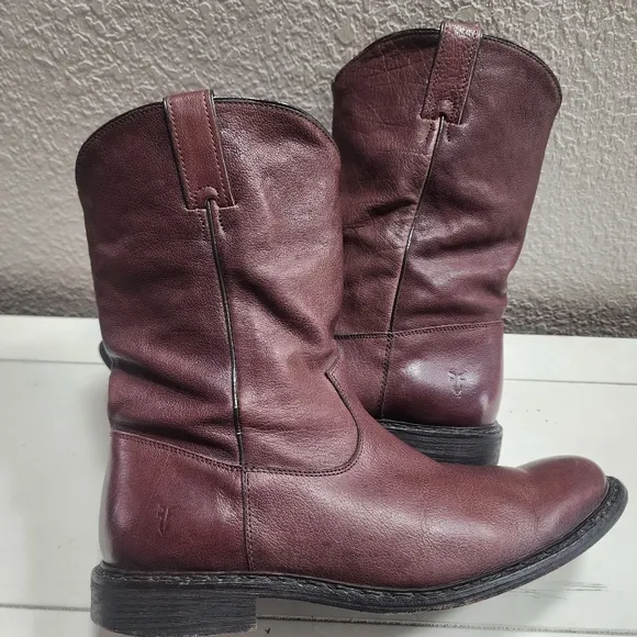 FRYE Marco Roper Dark Brown Leather Men's Western/Boho Boots 87982 Sz 11D