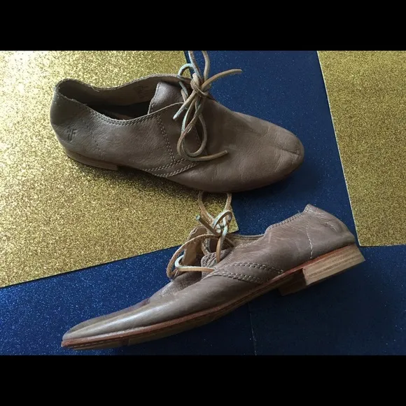 FRYE OXFORD Loafers TAN CLASSY CHIC LUX 8 PREPPY
