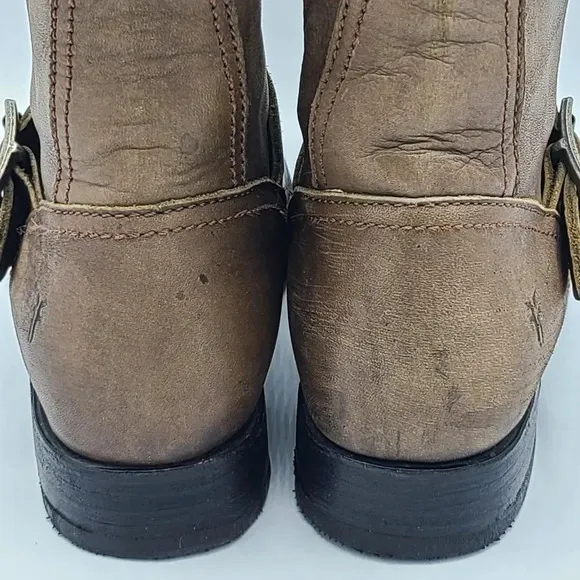 Frye Veronica 77618 Brown Leather Tall Knee High Riding Boots 5.5