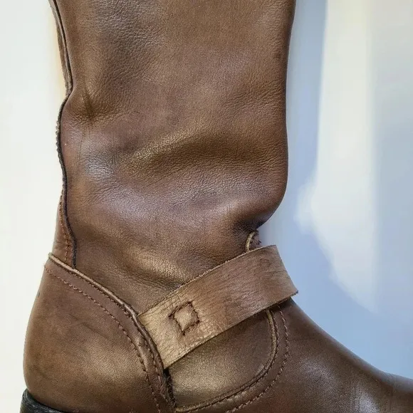 Frye Veronica 77618 Brown Leather Tall Knee High Riding Boots 5.5