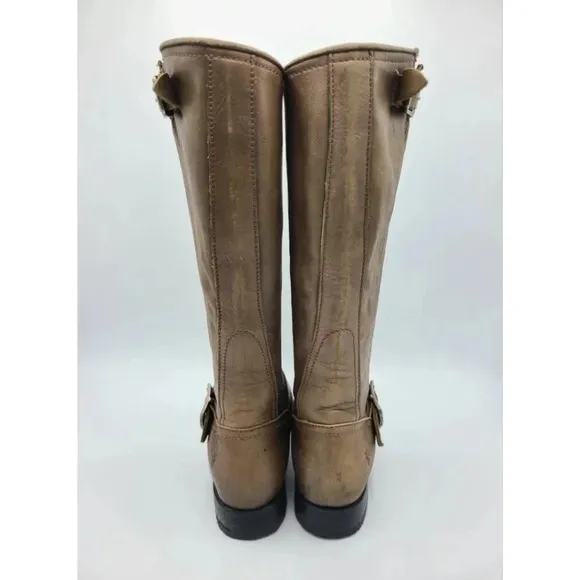 Frye Veronica 77618 Brown Leather Tall Knee High Riding Boots 5.5
