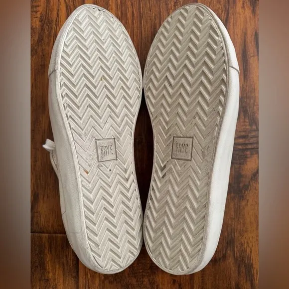 Frye White Sneakers Minimalist Lace-Up Design