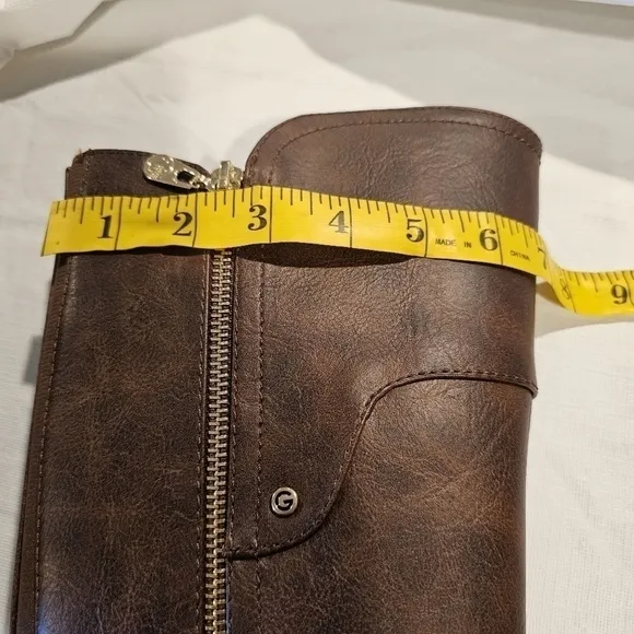 G By Guess Knee Height Tall Boots Hayden Brown Faux Leather sz 5.5