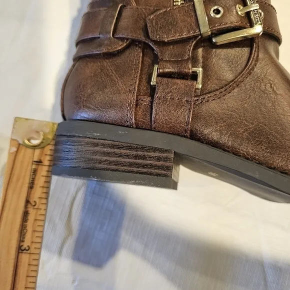 G By Guess Knee Height Tall Boots Hayden Brown Faux Leather sz 5.5