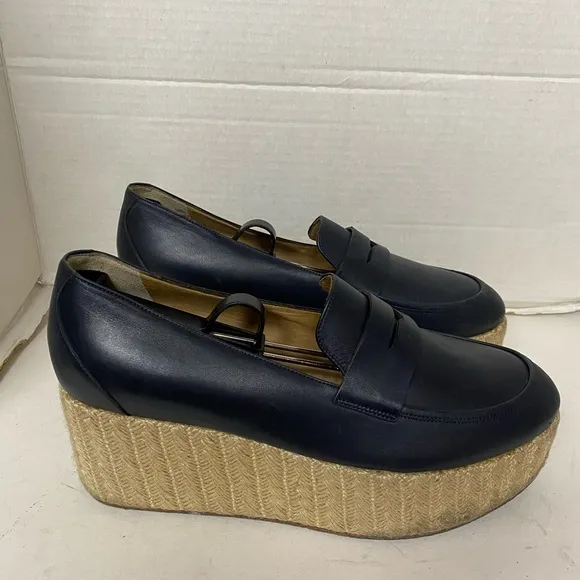 Gabriella Hearst Brucco Leather Platform Loafers Sz 41