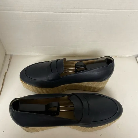 Gabriella Hearst Brucco Leather Platform Loafers Sz 41