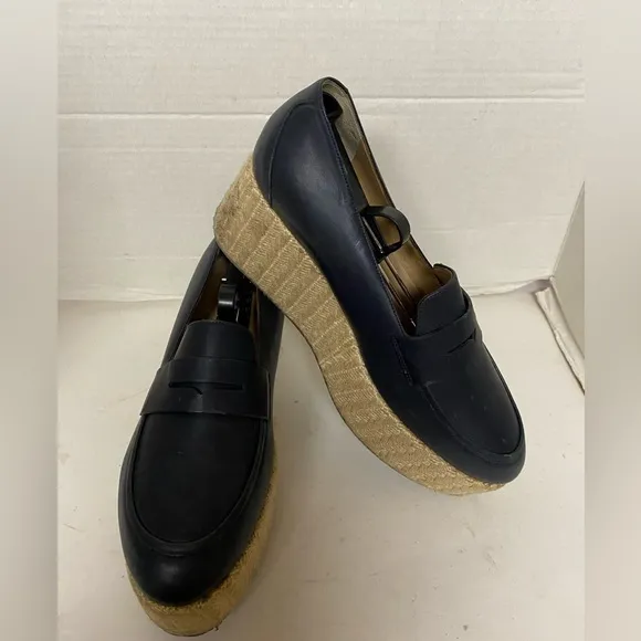 Gabriella Hearst Brucco Leather Platform Loafers Sz 41