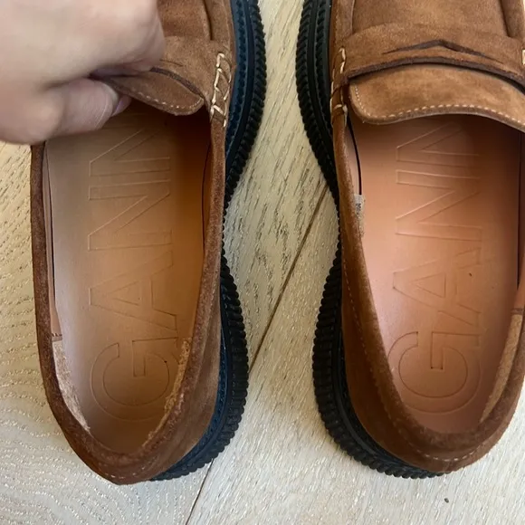 Ganni Creepers Wallaby Loafers Cognac
