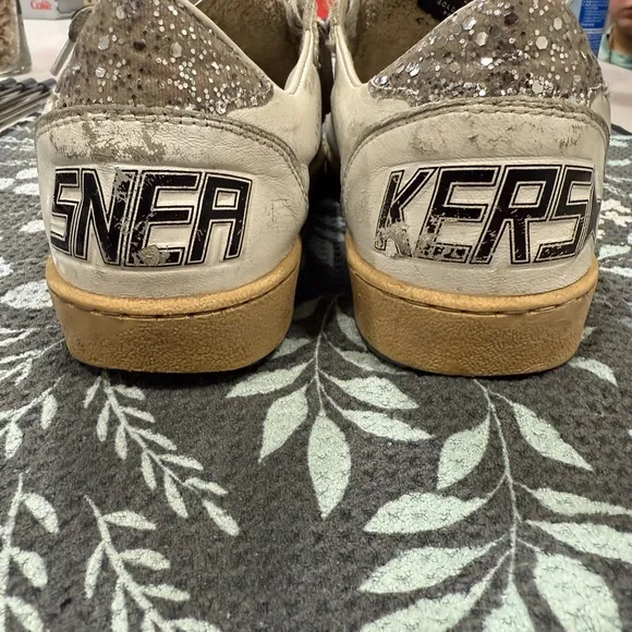 GCDS Ball Star Sneakers with Gray Laces