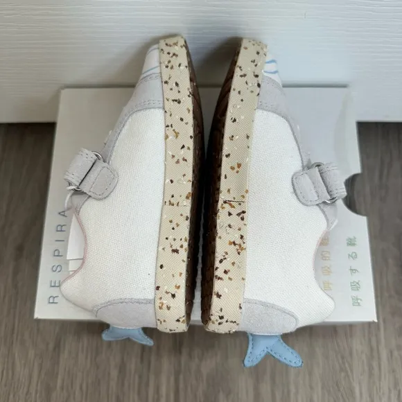Geox Girls White Blue Whale Kilwi Sneakers US8/150mm