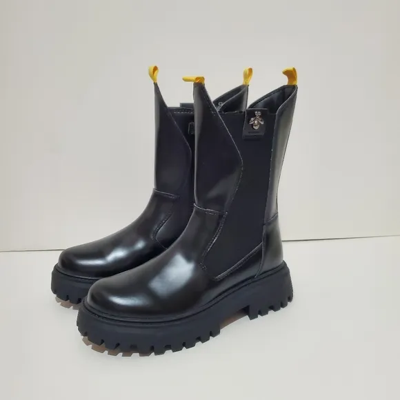 GEOX MAQUINNENS GIRLS BIKER BOOTS SIZE 3.5