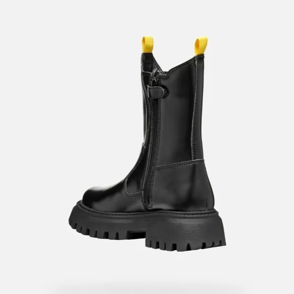 GEOX MAQUINNENS GIRLS BIKER BOOTS SIZE 3.5