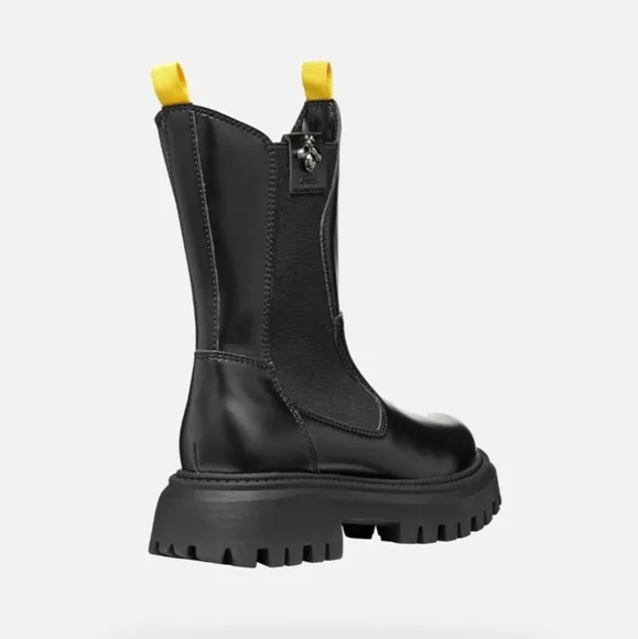 GEOX MAQUINNENS GIRLS BIKER BOOTS SIZE 3.5