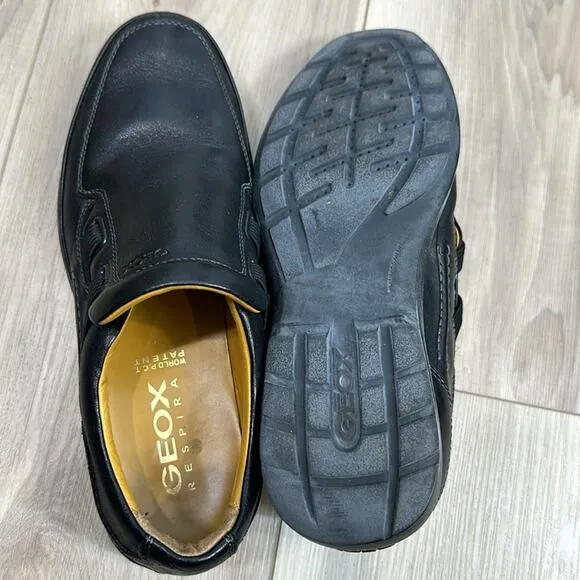 Geox respira men’s slip on leather sporty loafers size 41 8