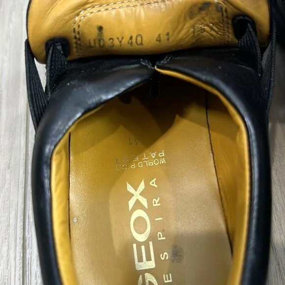 Geox respira men’s slip on leather sporty loafers size 41 8