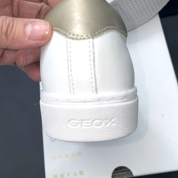 Geox Respira Nashik White &amp; Gold size EU36 4 US sneakers