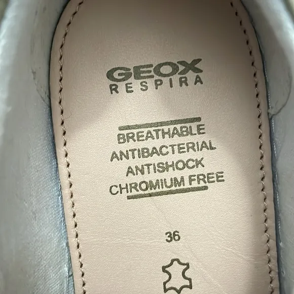 Geox Respira Nashik White &amp; Gold size EU36 4 US sneakers