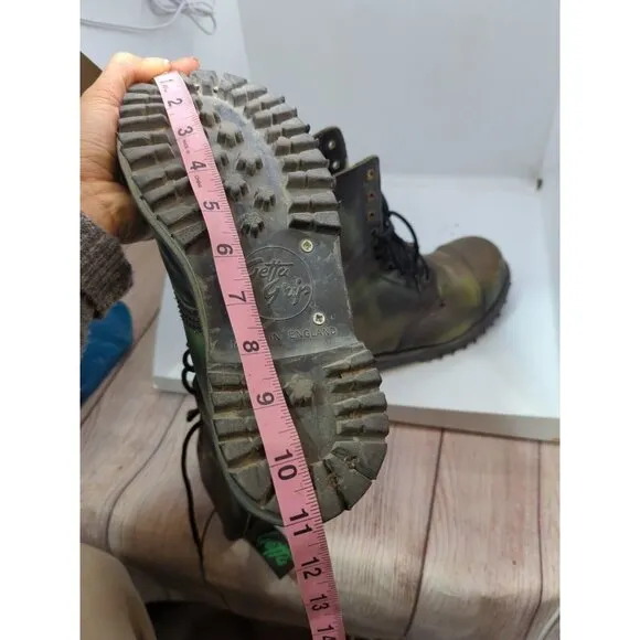 Getta Grip Dr Martens Steel Toe 10 eye Combat Boots Grunge Punk Goth SZ 10? READ