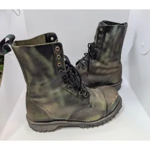 Getta Grip Dr Martens Steel Toe 10 eye Combat Boots Grunge Punk Goth SZ 10? READ