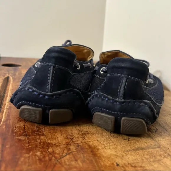 G.H. Bass &amp; Co. men's sz 12 denim &amp; leather moc drivers loafers, GUC