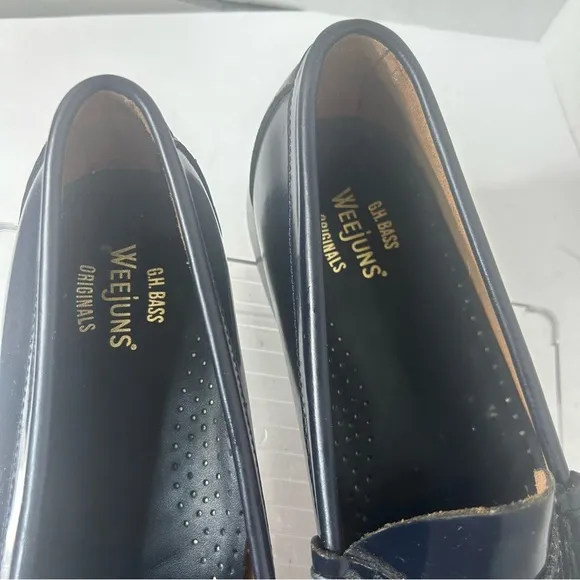 G.H. Bass Weejuns Men’s Larson Ombre’ Patent Leather Loafers 12D Academia Preppy