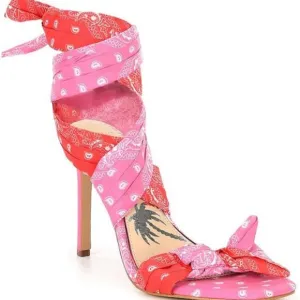 Gianni Bini x DANNIJO Misch Bandana Colorblock Ankle Wrap Sandals SZ7.5