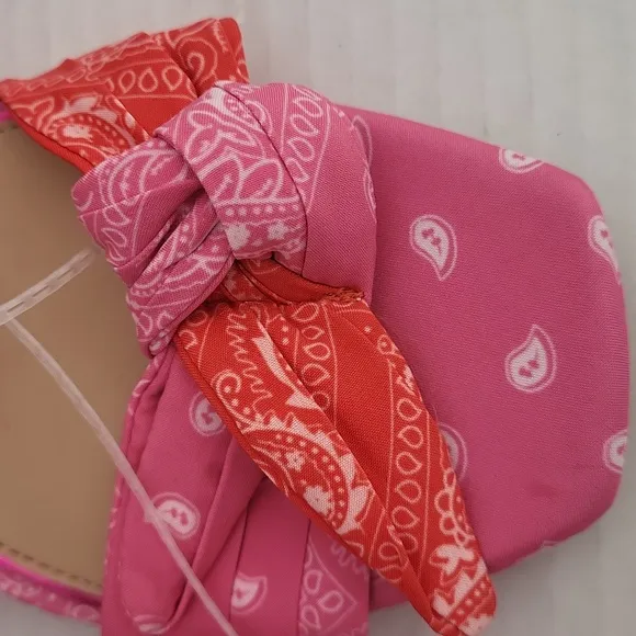 Gianni Bini x DANNIJO Misch Bandana Colorblock Ankle Wrap Sandals SZ7.5