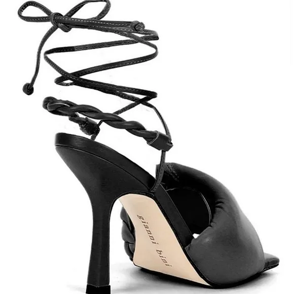 Gianni BiniDekota Twisted Band Braided Ankle Wrap Leather Sandals