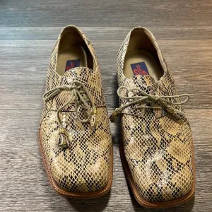 GIORGIO BRUTINI snake skin leather loafers mens size 10 (f81)