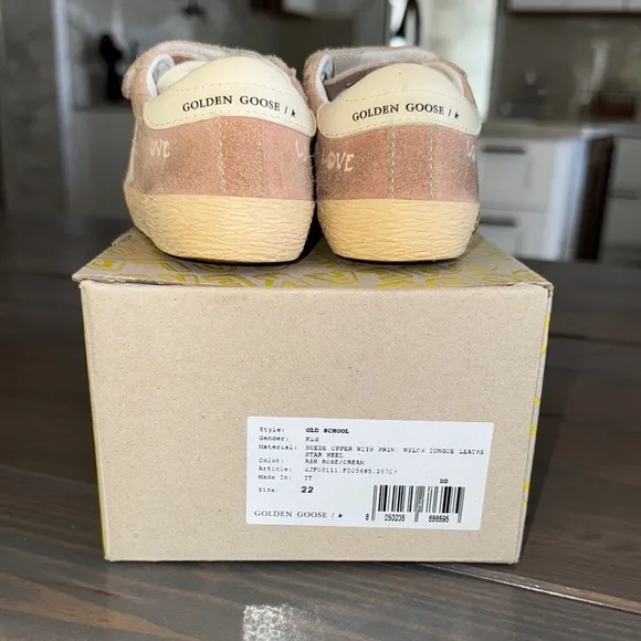 Golden Goose Pink and Cream Sneakers Minimalist Design