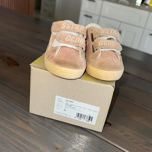 Golden Goose Pink and Cream Sneakers Minimalist Design