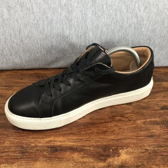 Greats Brooklyn Royale Men's Size 9 Black Leather Causal Sneakers Shoes