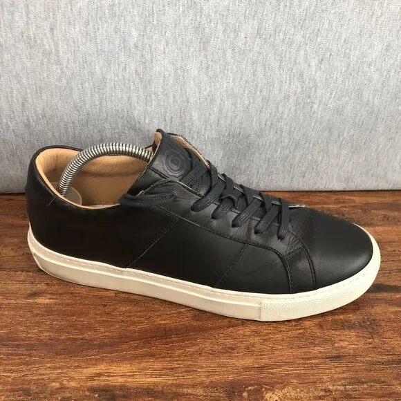 Greats Brooklyn Royale Men's Size 9 Black Leather Causal Sneakers Shoes