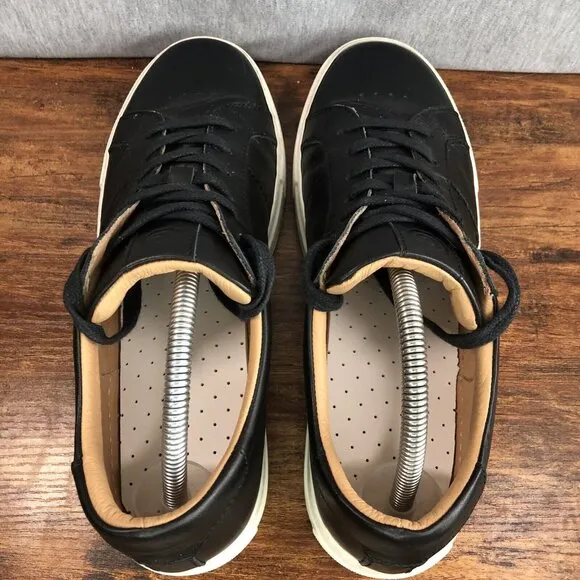 Greats Brooklyn Royale Men's Size 9 Black Leather Causal Sneakers Shoes
